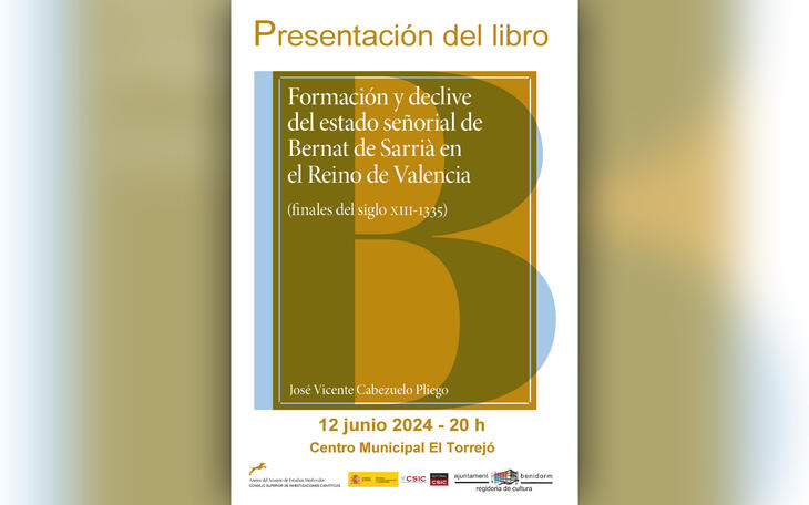 El Torrejó acoge este miércoles la presentación de un libro sobre el señorío de Bernat de Sarrià
